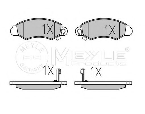 Тормозные колодки MEYLE 025 232 9614/W