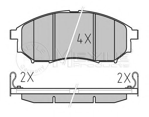 Тормозные колодки MEYLE 025 236 9816/W