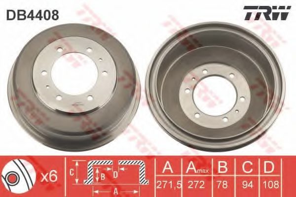 Тормозной барабан TRW DB4408