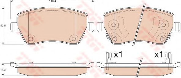 Тормозные колодки TRW GDB3546