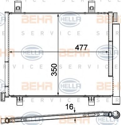 Радиатор кондиционера HELLA 8FC 351 319-601