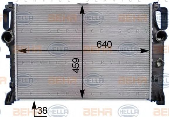 Радиатор, охлаждение двигателя HELLA 8MK 376 769-791