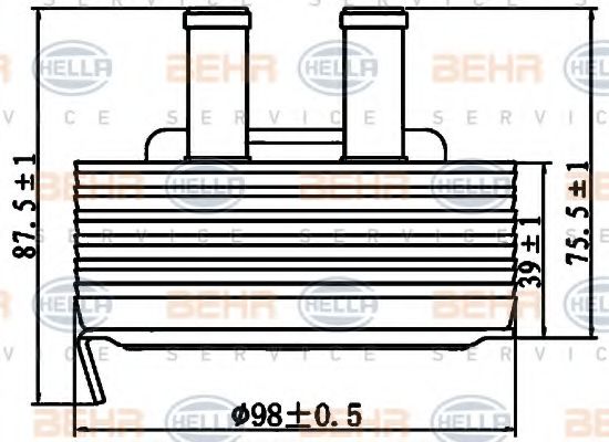 Масляний радіатор HELLA 8MO 376 797-131