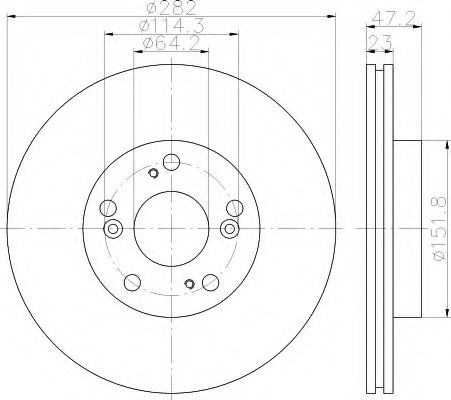 Тормозной диск HELLA 8DD 355 118-131 PRO