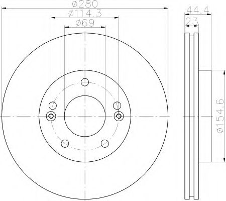 Тормозной диск HELLA 8DD 355 118-371 PRO