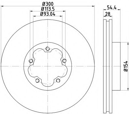 Тормозной диск HELLA 8DD 355 118-421 PRO