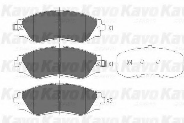 Тормозные колодки KAVO PARTS KBP-1001