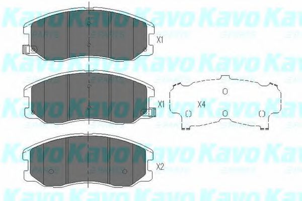 Тормозные колодки KAVO PARTS KBP-1009