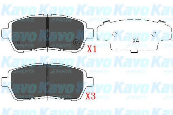Тормозные колодки KAVO PARTS KBP-1514