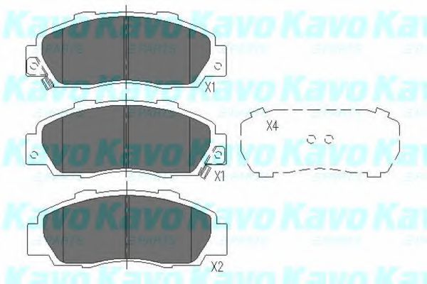 Тормозные колодки KAVO PARTS KBP-2002