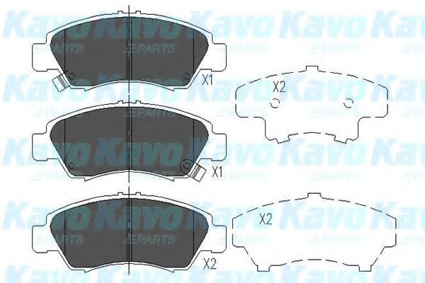 Тормозные колодки KAVO PARTS KBP-2004
