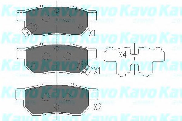 Тормозные колодки KAVO PARTS KBP-2007