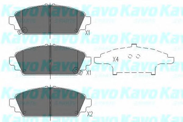Тормозные колодки KAVO PARTS KBP-2010