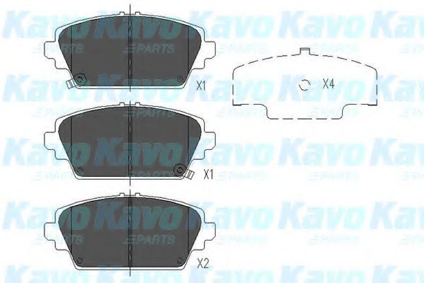 Тормозные колодки KAVO PARTS KBP-2012