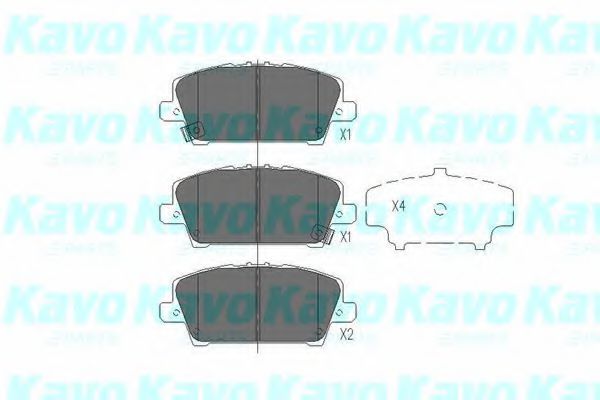 Гальмівні колодки KAVO PARTS KBP-2013