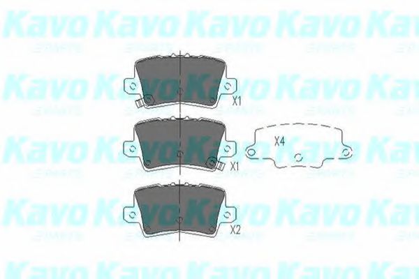 Тормозные колодки KAVO PARTS KBP-2014