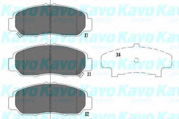 Тормозные колодки KAVO PARTS KBP-2037