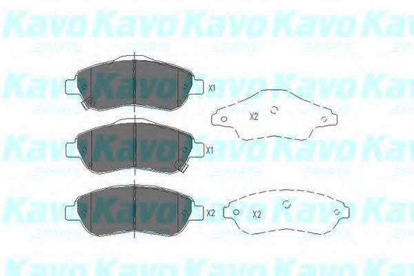 Тормозные колодки KAVO PARTS KBP-2041