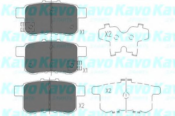 Тормозные колодки KAVO PARTS KBP-2044