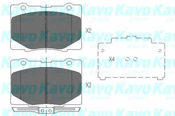 Тормозные колодки KAVO PARTS KBP-2048