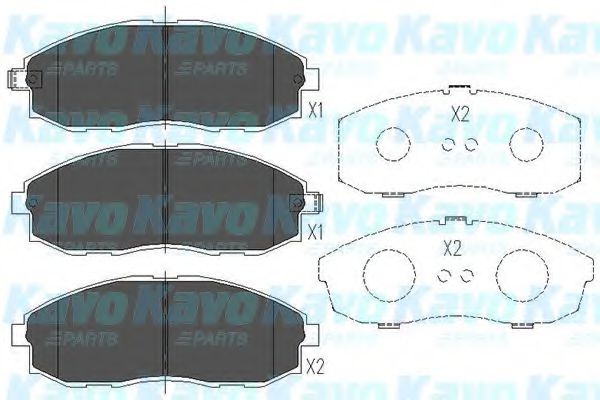 Тормозные колодки KAVO PARTS KBP-3003