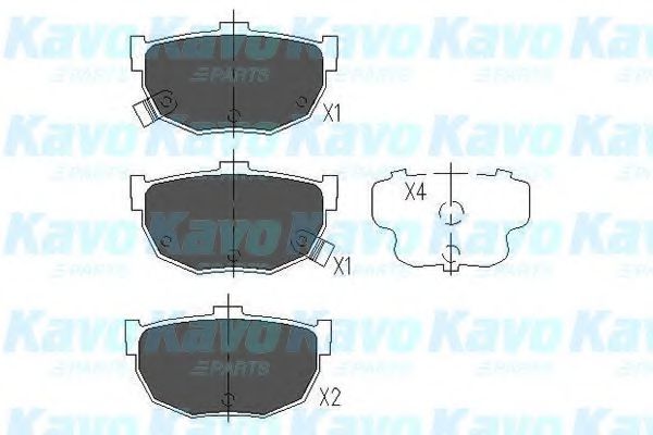 Тормозные колодки KAVO PARTS KBP-3007