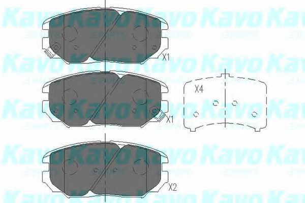 Тормозные колодки KAVO PARTS KBP-3020