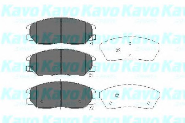 Тормозные колодки KAVO PARTS KBP-3021