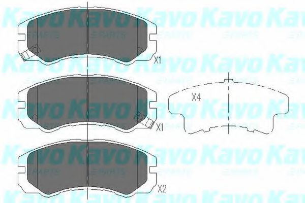 Тормозные колодки KAVO PARTS KBP-3501