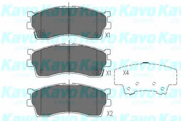 Тормозные колодки KAVO PARTS KBP-4002