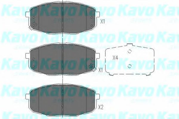 Тормозные колодки KAVO PARTS KBP-4004