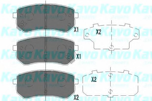 Тормозные колодки KAVO PARTS KBP-4005
