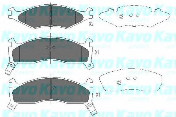 Тормозные колодки KAVO PARTS KBP-4008