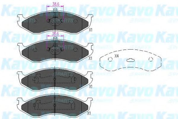 Тормозные колодки KAVO PARTS KBP-4016