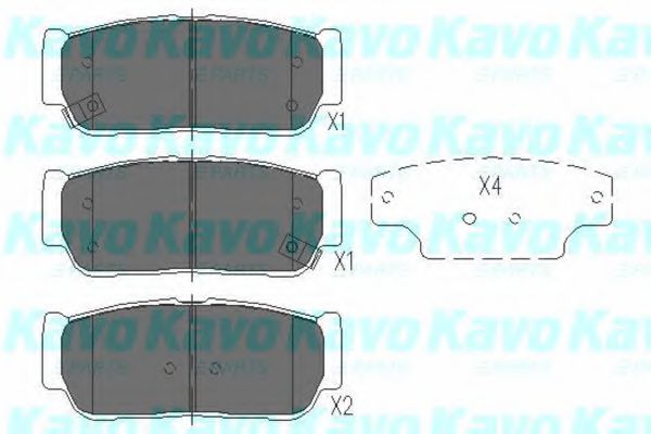 Тормозные колодки KAVO PARTS KBP-4017