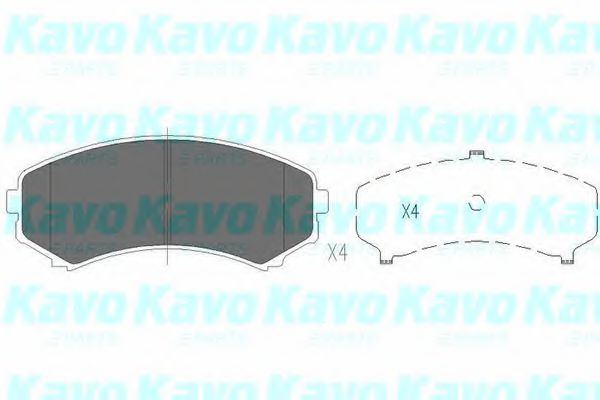 Тормозные колодки KAVO PARTS KBP-4504