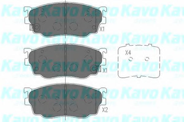 Тормозные колодки KAVO PARTS KBP-4509