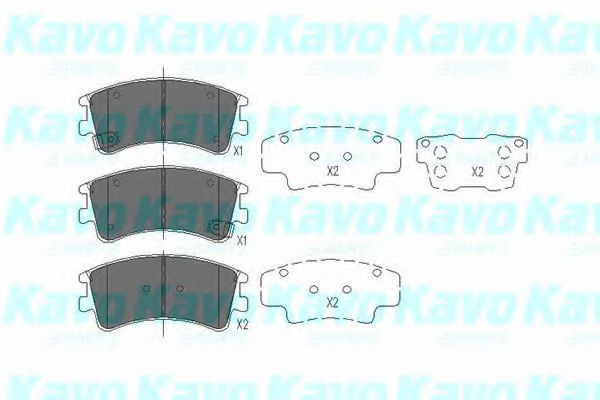 Тормозные колодки KAVO PARTS KBP-4512
