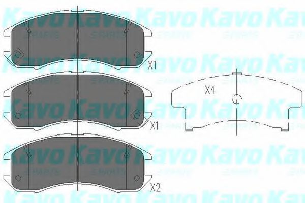 Тормозные колодки KAVO PARTS KBP-4525