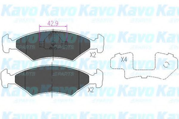 Тормозные колодки KAVO PARTS KBP-4532