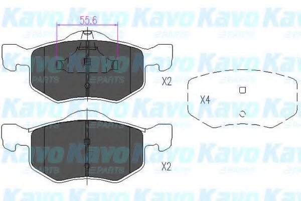 Тормозные колодки KAVO PARTS KBP-4541