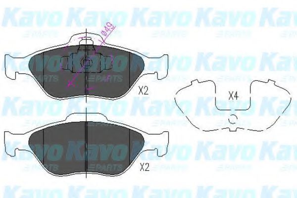Тормозные колодки KAVO PARTS KBP-4545