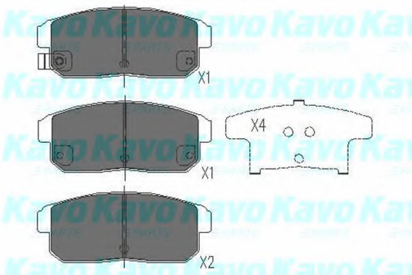 Тормозные колодки KAVO PARTS KBP-4547