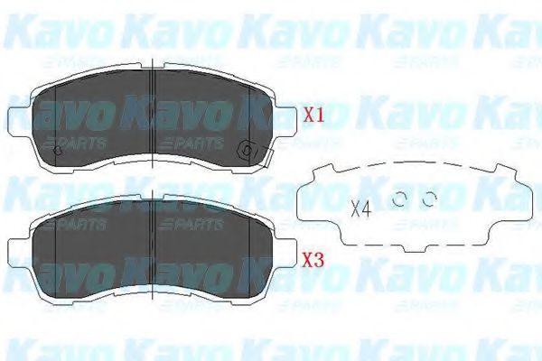 Тормозные колодки KAVO PARTS KBP-4560
