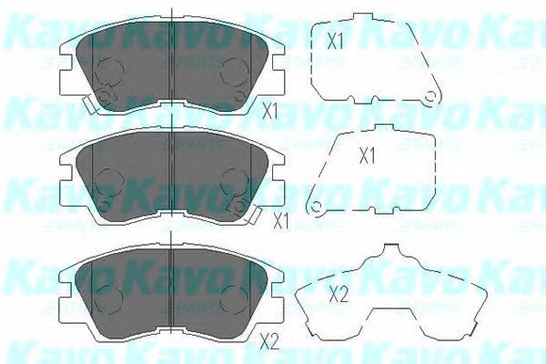 Тормозные колодки KAVO PARTS KBP-5501