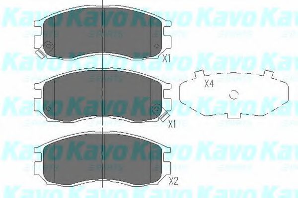 Тормозные колодки KAVO PARTS KBP-5502