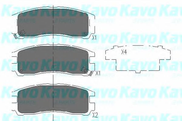 Тормозные колодки KAVO PARTS KBP-5509