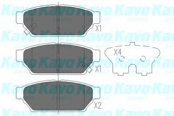 Тормозные колодки KAVO PARTS KBP-5510