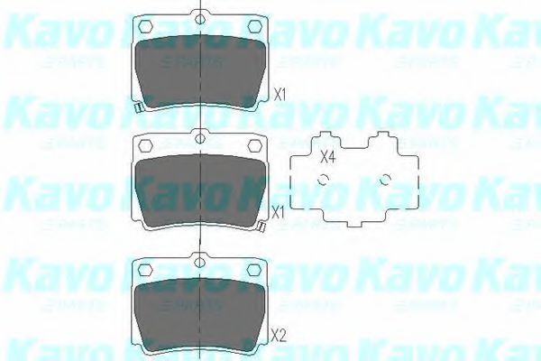 Тормозные колодки KAVO PARTS KBP-5512