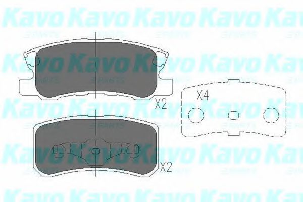Тормозные колодки KAVO PARTS KBP-5515